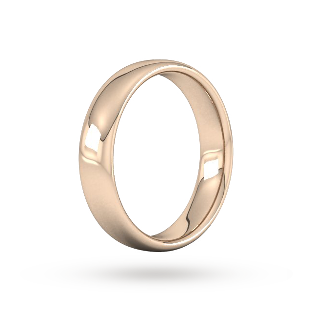 Goldsmiths 5mm Slight Court Heavy Wedding Ring In 9 Carat Rose Gold