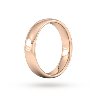 Goldsmiths 5mm Slight Court Heavy Wedding Ring In 9 Carat Rose Gold