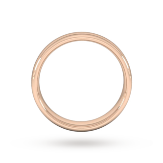 Goldsmiths 5mm Slight Court Heavy Wedding Ring In 9 Carat Rose Gold