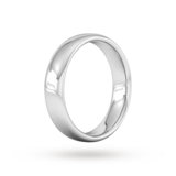 Goldsmiths 5mm Slight Court Heavy Wedding Ring In 18 Carat White Gold - Ring Size Q