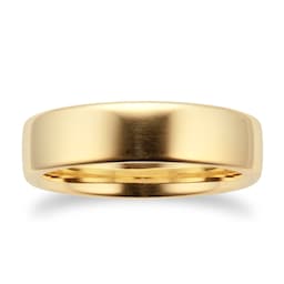 08306277 - 5mm Slight Court Heavy Wedding Ring In 18 Carat Yellow Gold