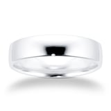 Goldsmiths 5mm Slight Court Heavy Wedding Ring In Platinum