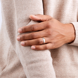 Goldsmiths 5mm Slight Court Heavy Wedding Ring In Platinum
