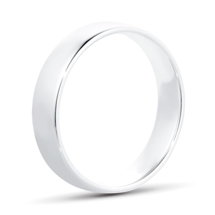 Goldsmiths 5mm Slight Court Heavy Wedding Ring In Platinum - Ring Size Q