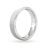 Goldsmiths 5mm Slight Court Heavy Matt Finished Wedding Ring In 9 Carat White Gold - Ring Size Q