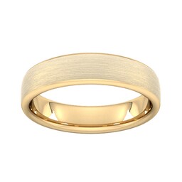 08306309 - 5mm Slight Court Heavy Matt Finished Wedding Ring In 18 Carat Yellow Gold