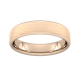 Goldsmiths 5mm Slight Court Heavy Matt Finished Wedding Ring In 18 Carat Rose Gold