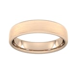 Goldsmiths 5mm Slight Court Heavy Matt Finished Wedding Ring In 18 Carat Rose Gold - Ring Size Q