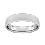 Goldsmiths 5mm Slight Court Heavy Matt Finished Wedding Ring In Platinum