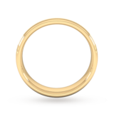 Goldsmiths 5mm Slight Court Heavy Matt Centre With Grooves Wedding Ring In 18 Carat Yellow Gold