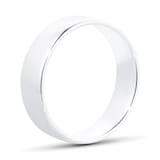 Goldsmiths 6mm Slight Court Heavy Wedding Ring In 9 Carat White Gold