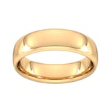 Goldsmiths 6mm Slight Court Heavy Wedding Ring In 9 Carat Yellow Gold - Ring Size R