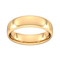 08306370 - 6mm Slight Court Heavy Wedding Ring In 9 Carat Yellow Gold