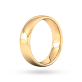 Goldsmiths 6mm Slight Court Heavy Wedding Ring In 9 Carat Yellow Gold - Ring Size Q