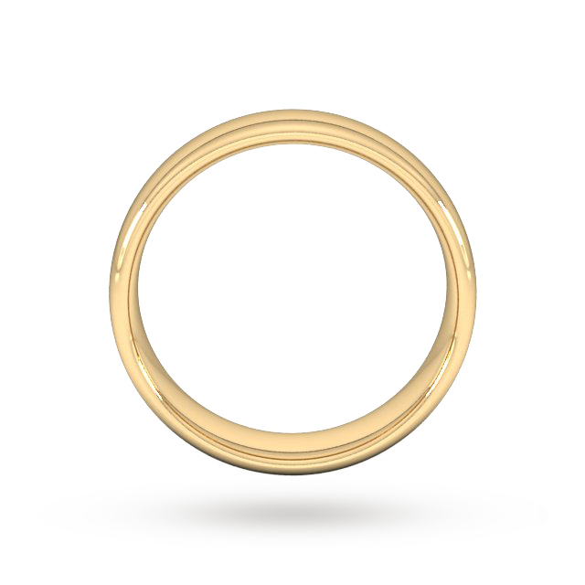 Goldsmiths 6mm Slight Court Heavy Wedding Ring In 9 Carat Yellow Gold - Ring Size K