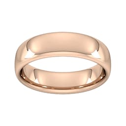 08306371 - 6mm Slight Court Heavy Wedding Ring In 9 Carat Rose Gold