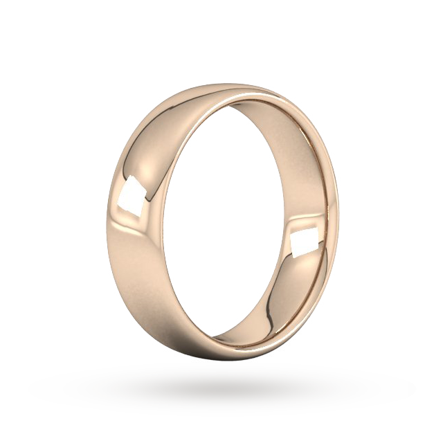 Goldsmiths 6mm Slight Court Heavy Wedding Ring In 9 Carat Rose Gold