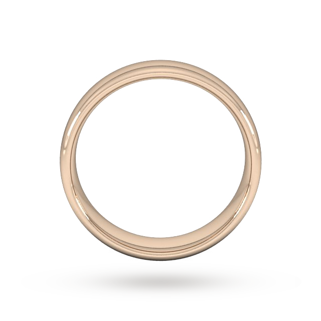 Goldsmiths 6mm Slight Court Heavy Wedding Ring In 9 Carat Rose Gold