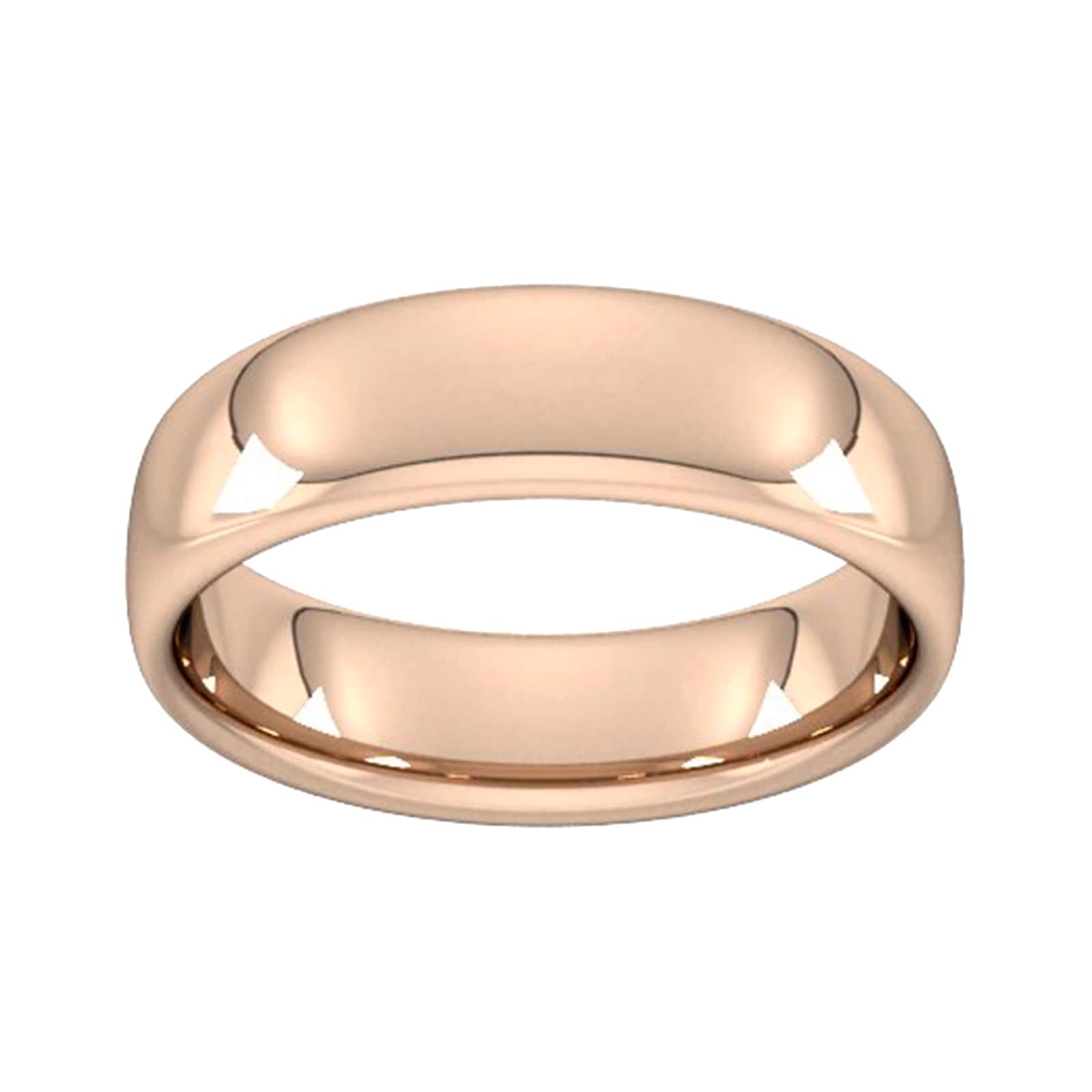 Goldsmiths 6mm Slight Court Heavy Wedding Ring In 18 Carat Rose Gold Goldsmiths 6mm Slight Court Heavy Wedding Ring In 18 Carat Rose Gold