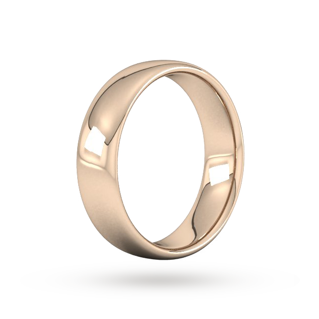 Goldsmiths 6mm Slight Court Heavy Wedding Ring In 18 Carat Rose Gold