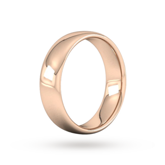 Goldsmiths 6mm Slight Court Heavy Wedding Ring In 18 Carat Rose Gold