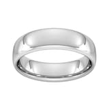 Goldsmiths 6mm Slight Court Heavy Wedding Ring In Platinum - Ring Size R