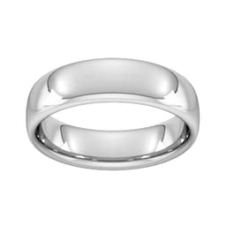 08306375 - 6mm Slight Court Heavy Wedding Ring In Platinum