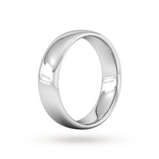 Goldsmiths 6mm Slight Court Heavy Wedding Ring In Platinum