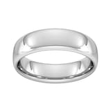 Goldsmiths 6mm Slight Court Heavy Wedding Ring In Sterling Silver
