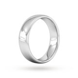 Goldsmiths 6mm Slight Court Heavy Wedding Ring In Sterling Silver - Ring Size R