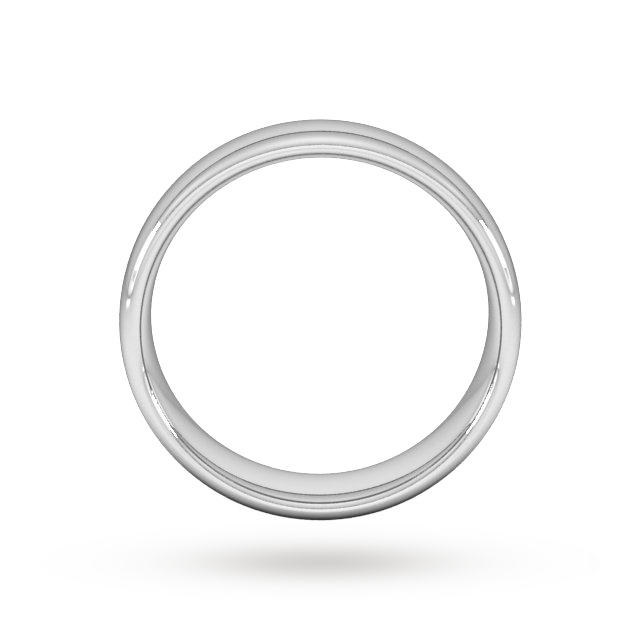 Goldsmiths 6mm Slight Court Heavy Wedding Ring In Sterling Silver - Ring Size Q