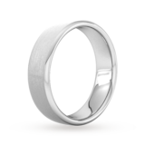 Goldsmiths 6mm Slight Court Heavy Matt Finished Wedding Ring In 18 Carat White Gold - Ring Size P