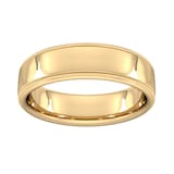 Goldsmiths 6mm Slight Court Heavy Milgrain Edge Wedding Ring In 18 Carat Yellow Gold - Ring Size N