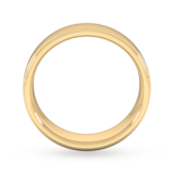 Goldsmiths 6mm Slight Court Heavy Milgrain Edge Wedding Ring In 18 Carat Yellow Gold - Ring Size R