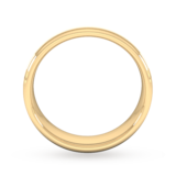 Goldsmiths 6mm Slight Court Heavy Matt Centre With Grooves Wedding Ring In 9 Carat Yellow Gold