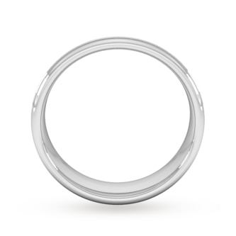Goldsmiths 6mm Slight Court Heavy Matt Centre With Grooves Wedding Ring In 950 Palladium Goldsmiths 6mm Slight Court Heavy Matt Centre With Grooves Wedding Ring In 950 Palladium