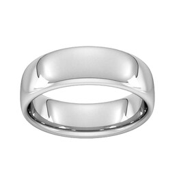 08306465 - 7mm Slight Court Heavy Wedding Ring In 9 Carat White Gold