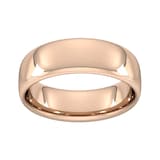 Goldsmiths 7mm Slight Court Heavy Wedding Ring In 9 Carat Rose Gold