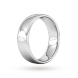 Goldsmiths 7mm Slight Court Heavy Wedding Ring In 18 Carat White Gold - Ring Size Q
