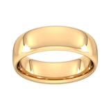 Goldsmiths 7mm Slight Court Heavy Wedding Ring In 18 Carat Yellow Gold - Ring Size P