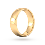 Goldsmiths 7mm Slight Court Heavy Wedding Ring In 18 Carat Yellow Gold - Ring Size R