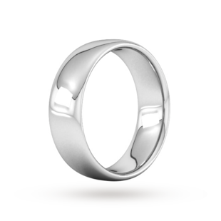 Goldsmiths 7mm Slight Court Heavy Wedding Ring In Platinum