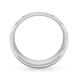 Goldsmiths 7mm Slight Court Heavy Polished Chamfered Edges With Matt Centre Wedding Ring In Platinum - Ring Size X
