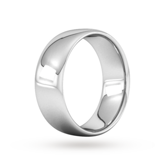 Goldsmiths 8mm Slight Court Heavy Wedding Ring In 950 Palladium