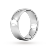 Goldsmiths 8mm Slight Court Heavy Wedding Ring In 950 Palladium - Ring Size P