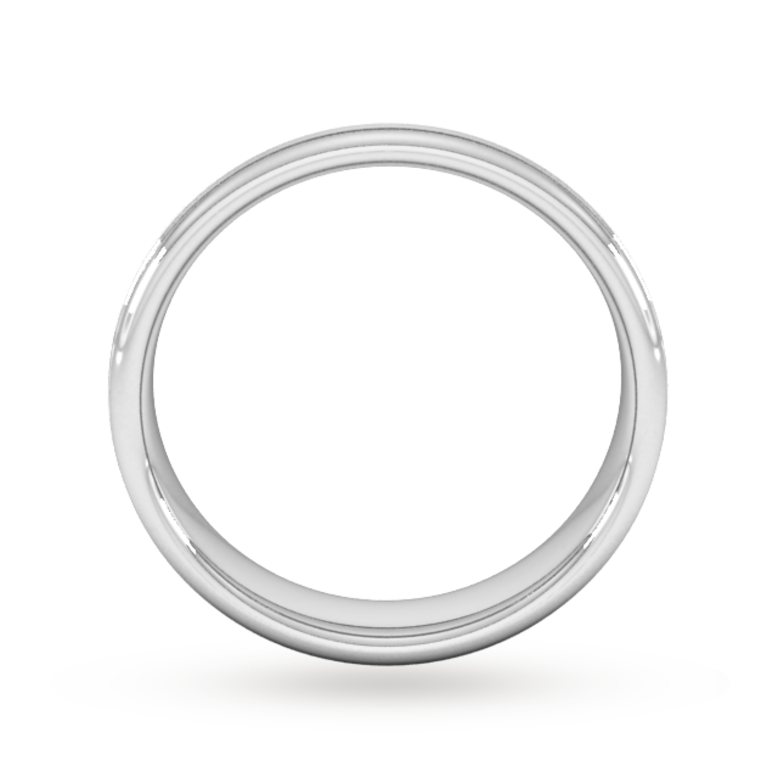 Goldsmiths 5mm Slight Court Standard Matt Centre With Grooves Wedding Ring In 950 Palladium