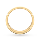 Goldsmiths 5mm Slight Court Standard Diagonal Matt Finish Wedding Ring In 9 Carat Yellow Gold - Ring Size Q