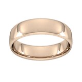 Goldsmiths 6mm Slight Court Standard Wedding Ring In 9 Carat Rose Gold