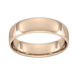 08306687 - 6mm Slight Court Standard Wedding Ring In 9 Carat Rose Gold