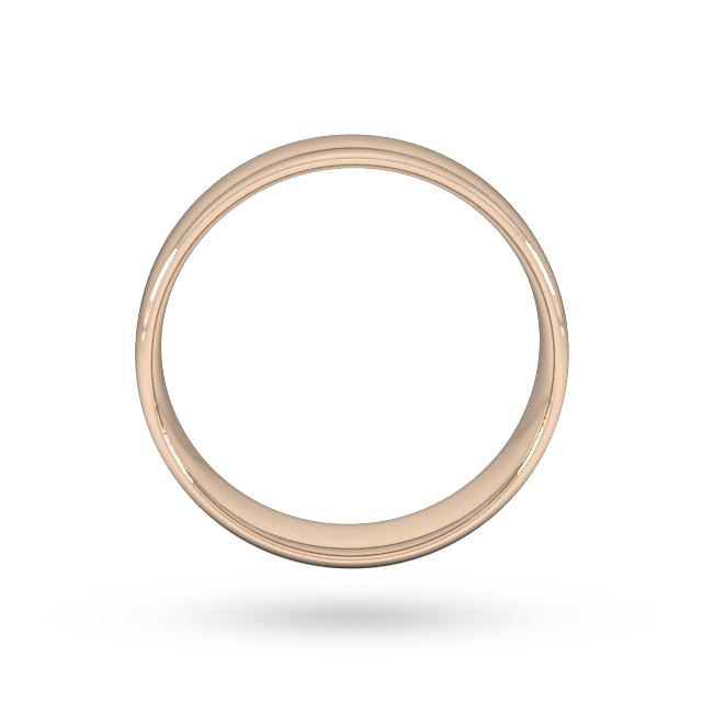 Goldsmiths 6mm Slight Court Standard Wedding Ring In 9 Carat Rose Gold